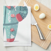 Christmas Boy Face Personalized キッチンタオル (四つ折り)