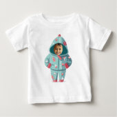 Christmas Boy Face Personalized ベビーTシャツ (正面)