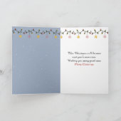 Christmas Boy With Pine Tree and Dog カード (内部)