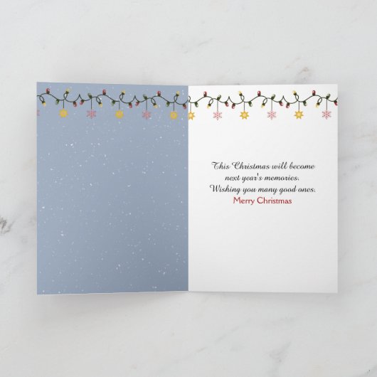 Christmas Boy With Pine Tree and Dog カード (内部)