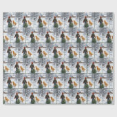 Christmas Boy With Pine Tree and Dog ラッピングペーパー (フラット)