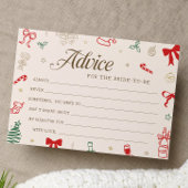Christmas Bridal Shower Advice for the Bride Card 招待状