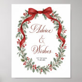 Christmas Bridal Shower Advice & Wishes ポスター (正面)