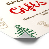 Christmas Bridal Shower Cards and Gifts ポスター (角)