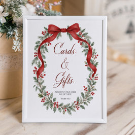 Christmas Bridal Shower Cards & Gifts ポスター