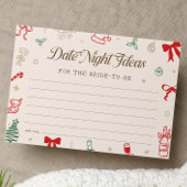 Christmas Bridal Shower Date Night Ideas Card 招待状
