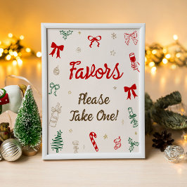 Christmas Bridal Shower Favor  Poster ポスター