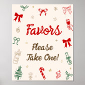 Christmas Bridal Shower Favor  Poster ポスター (正面)