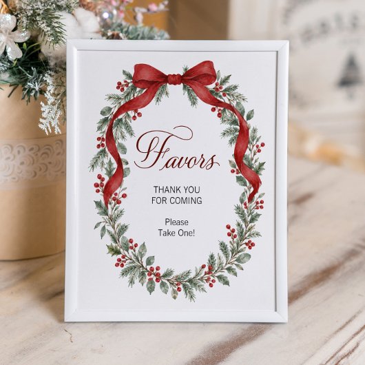 Christmas Bridal Shower Favors ポスター