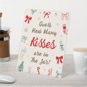 Christmas Bridal Shower Guess How Many Kisses 台座サイン (インサイチュ)