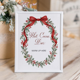 Christmas Bridal Shower Hot Cocoa Bar ポスター
