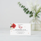 Christmas Bridal Shower Recipe Request エンクロージャーカード (スタンド正面)