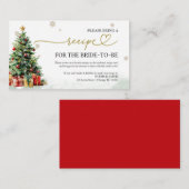 Christmas Bridal Shower Recipe Request エンクロージャーカード (正面/裏面)