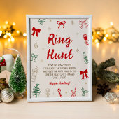 Christmas Bridal Shower Ring Hunt Game ポスター