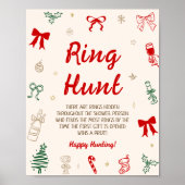 Christmas Bridal Shower Ring Hunt Game ポスター (正面)