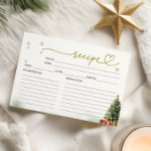 Christmas Bridal Shower Shower Recipe Cards