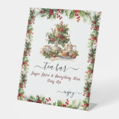 Christmas Bridal Shower Tea party Bar 台座サイン (正面)