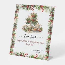 Christmas Bridal Shower Tea party Bar 台座サイン