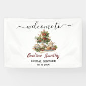 Christmas Bridal Shower Tea Party Welcome  横断幕 (横)