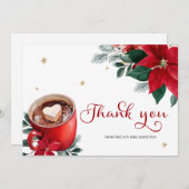 Christmas Bridal Shower Thank You 招待状 (正面/裏面)