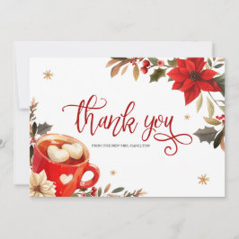 Christmas Bridal Shower Thank You Card 招待状