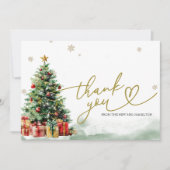 Christmas Bridal Shower Thank You Card 招待状 (正面)
