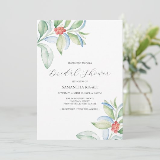 Christmas Bridal Shower Theme Invitation (スタンド正面)