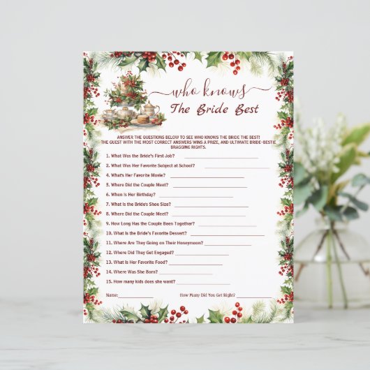 Christmas Bridal Shower who knows the bride Games (スタンド正面)