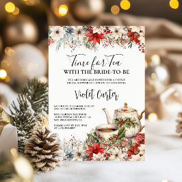 Christmas Bridal Tea Party Bridal Shower Holiday 招待状