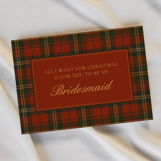 Christmas Bridesmaid Proposal Festive Holiday カード