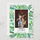 Christmas Brown Floral Watercolor |Merry Christmas シーズンカード (正面)