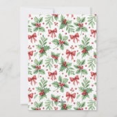 Christmas Brown Floral Watercolor |Merry Christmas シーズンカード (裏面)