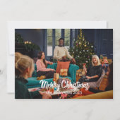 Christmas Brown Floral Watercolor |Merry Christmas シーズンカード (正面)