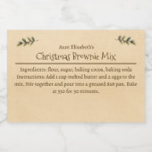 Christmas Brownie Baking Mix Personalized Simple フードラベル (シングルラベル)