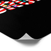 Christmas Bruh Candy Cane Santa Hat Xmas Slang Mem ポスター (角)