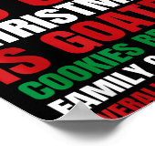 Christmas Bruh No Cap Cookies Bussin Funny Rizz Me ポスター (角)