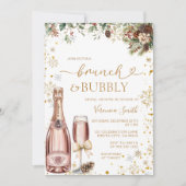 Christmas Brunch & Bubbly Champagne Bridal Shower 招待状 (正面)