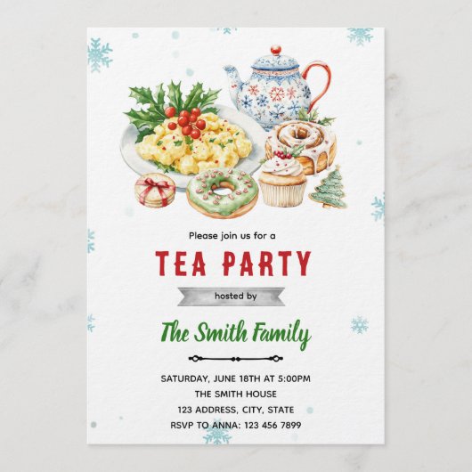 Christmas brunch party invitation 招待状 (正面)