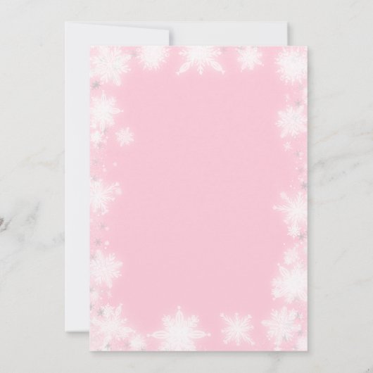 Christmas Brunch Party Red Bow Wine Pink Gingham 招待状 (裏面)