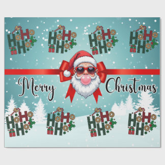 Christmas Bubblegum Santa Wrapping Paper ラッピングペーパー