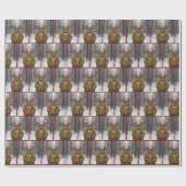 Christmas Buck Wearing a Wreath ラッピングペーパー (フラット)