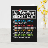 Christmas Bucket List Video Games Xmas Gamer Boys  カード (黄色い花)