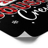 Christmas Buffalo Plaid 2025 Cousin Crew Santa Hat ポスター (角)