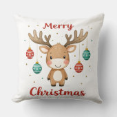 Christmas Bulb Moose クッション (正面)