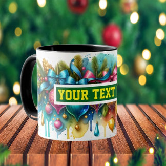 Christmas Bulbs Ornaments Coffee Mug マグカップ