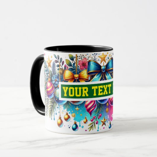 Christmas Bulbs Ornaments Coffee Mug マグカップ (正面左)