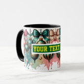 Christmas Bulbs Watercolour Coffee Mug マグカップ (正面左)