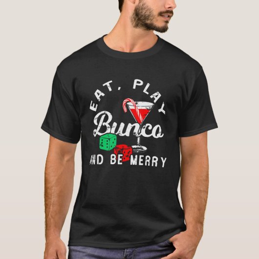 Christmas Bunco Drinking Candy Cane Cocktail Tシャツ (正面)