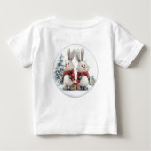 Christmas Bunny and gift, personalized ベビーTシャツ (裏面)