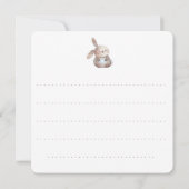 Christmas Bunny and Snowflake, personalized 招待状 (裏面)